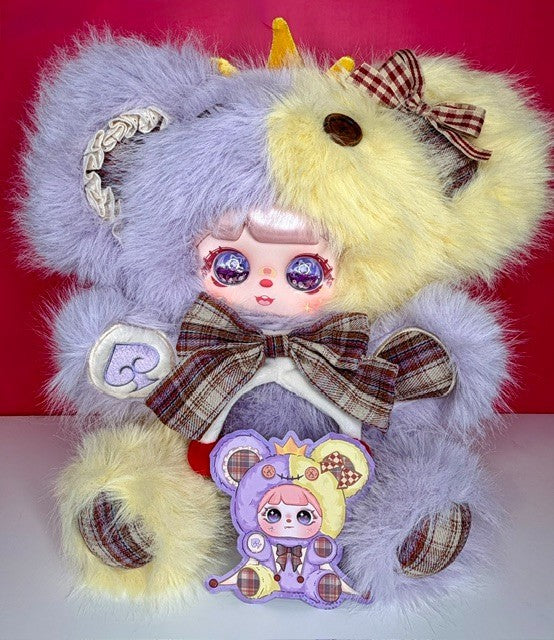 Mocici Rag Doll Adventure 800% Purple Yellow Bear Plush Figure New