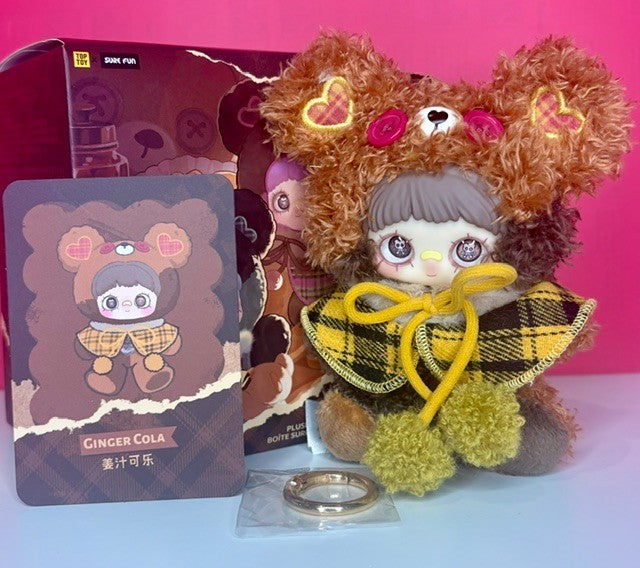 Maymei Tiny Bear Cookie Ginger Cola Collectible Plush Figure Blind Box New