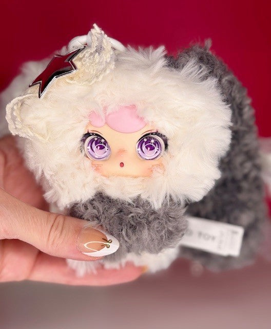 Zaza Soft Little Cloud Plush Bag Charm ~ Choice of 8 ~ Liquid Glitter Eyes NEW