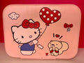 Sanrio Hello Kitty Hard Shell Makeup Case Travel Vanity + Free Labubu NEW
