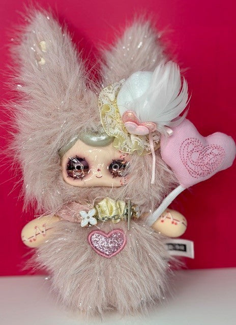 Yuna Heartbeat Special Teaser Edition Plush Doll Pink Blue Liquid Glitter Eyes