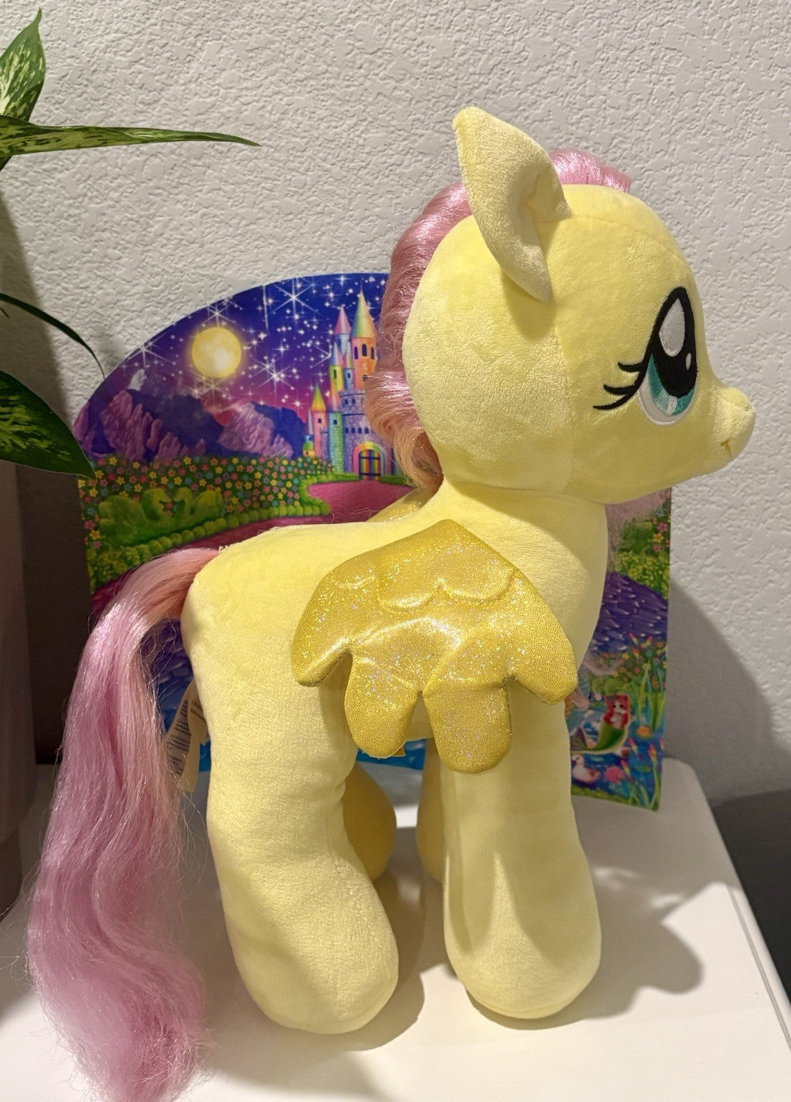 Build A Bear My Little Pony Fluttershy  16” Plush 2013 Glitter Wings BAB