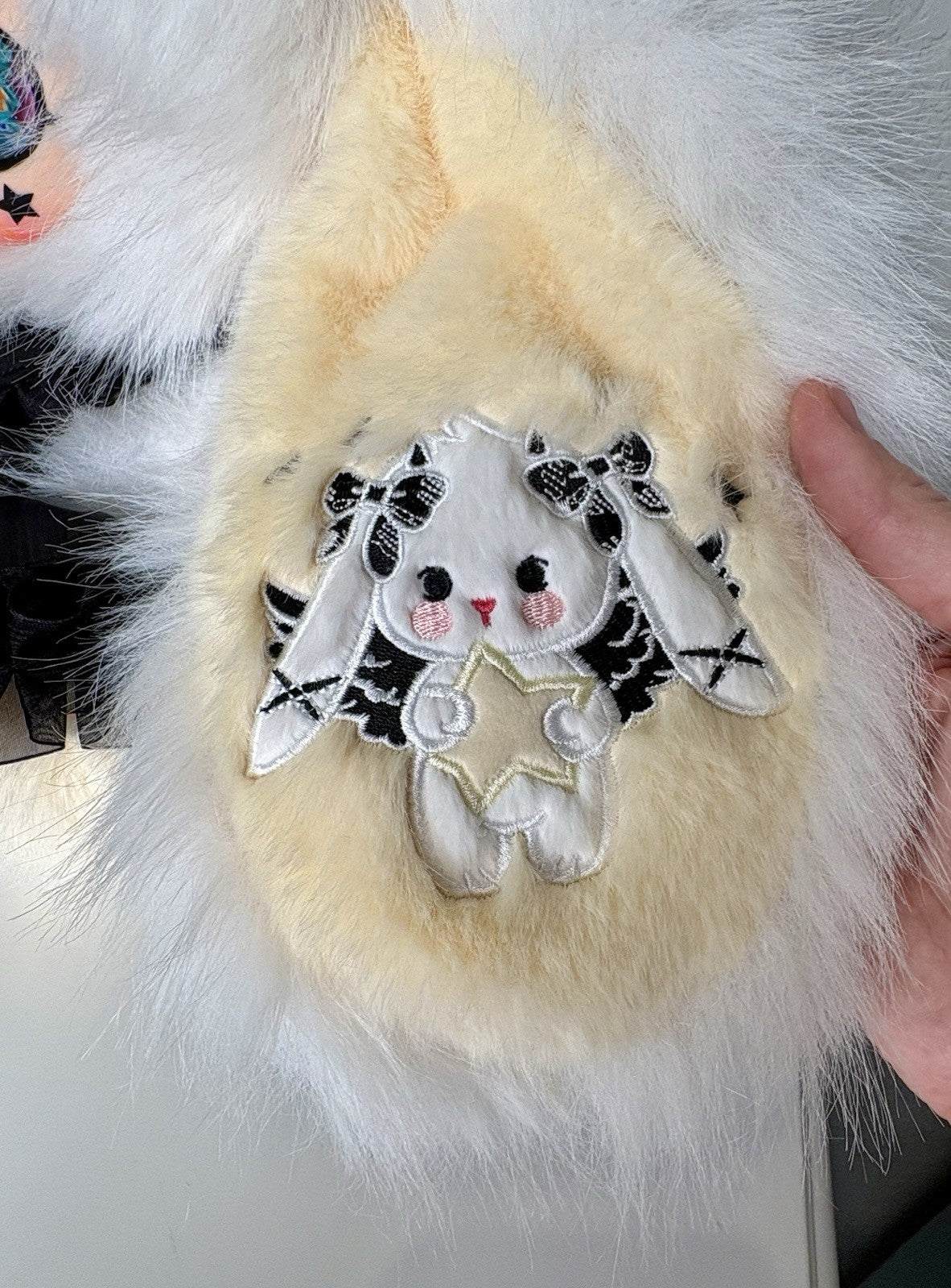 Baby Three Lily Rabbit Town V5 400% White & Black Bunny (Black Liquid 3D Eyes)