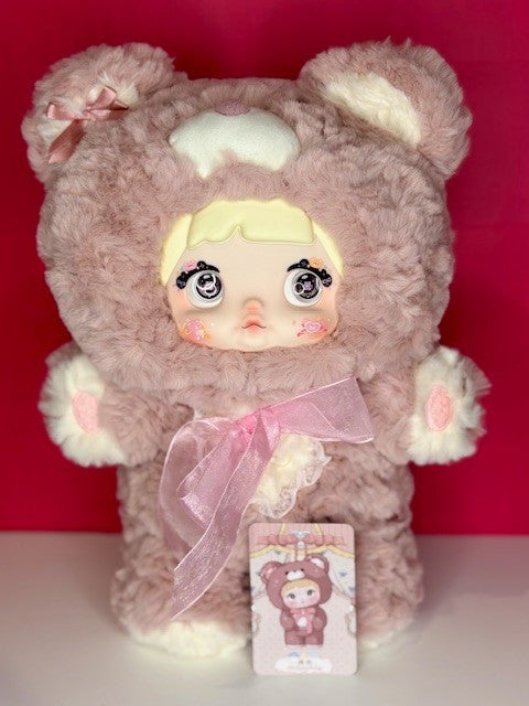 Nommi Good Night Bear 400% Accompany Dusty Pink Bear Plush Blind Box 14"