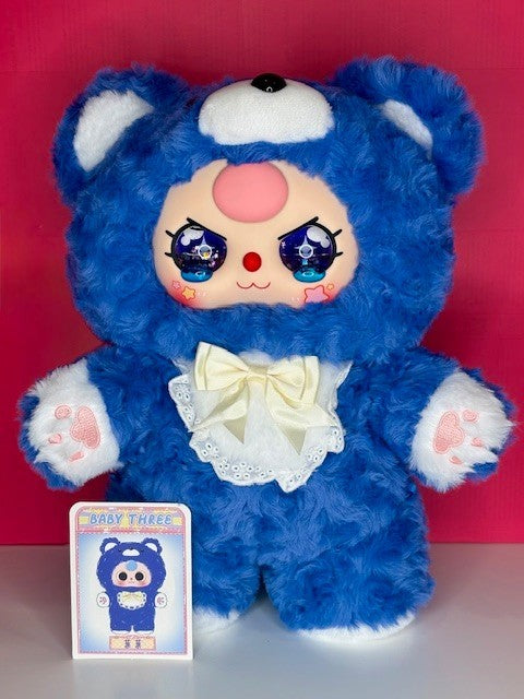 NEW Baby Three 400% V2 Plush Sweetheart Baby Custom Eyes Designer Toy- Blue Bear