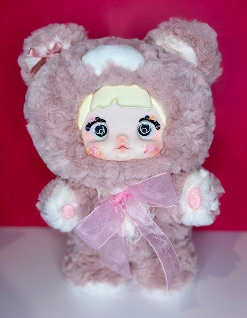 Nommi Good Night Bear 400% Accompany Dusty Pink Bear Plush Blind Box 14"