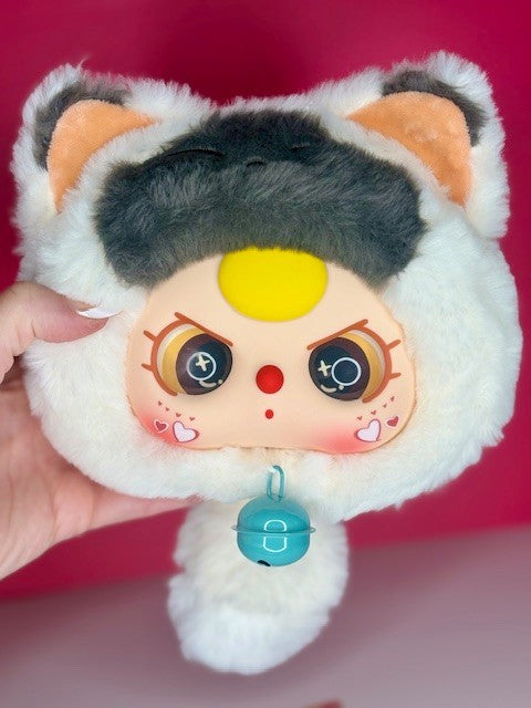 New Baby Three BB3 Fortune Cat AMERICAN SHORTHAIR Zipper Bag Confirmed Plush Toy