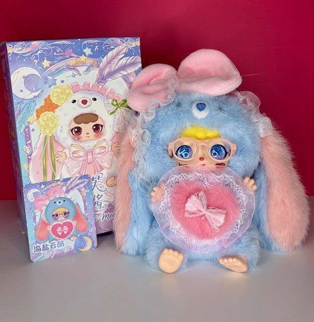 KEBIDOU Little Creamy Bunny Designer Plush Sea Salt Cloud Cheese Glasses Bunny