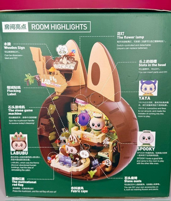 Pop Mart Pop Blocks Labubu Forest Secret Base Playful Home Building Set New