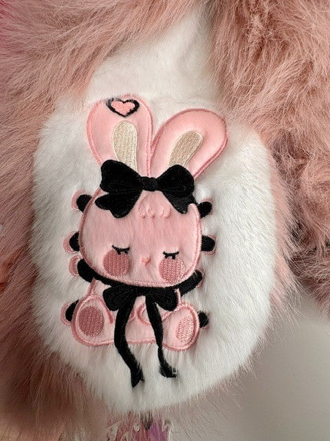 Baby Three BB3 Lily Rabbit Town V5 400% Pink & Black Bunny Plush New