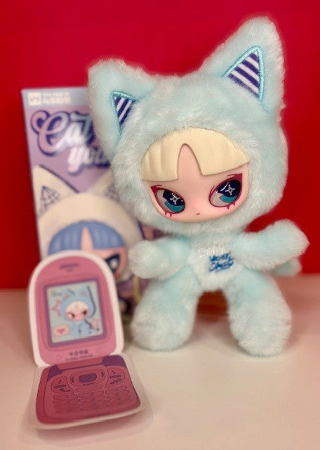 INN's Cat Inn Your Chat Closed Today Mint Blue Cat Plush Blind Box Phone Card