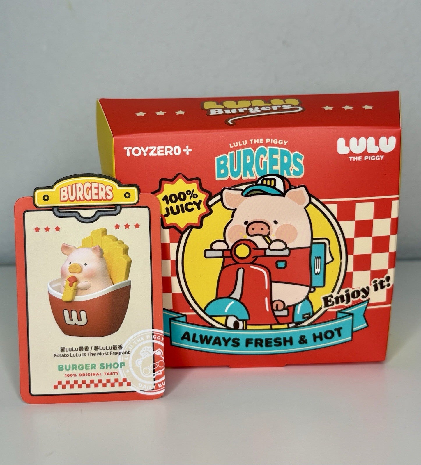 Toyzero+ Lulu The Piggy Burgers Collectible Blind Box Art Toy -  Potato Lulu