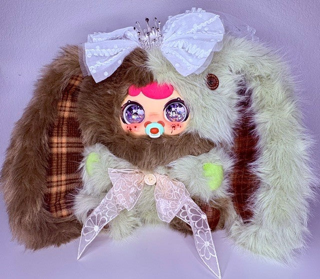 Zaza BB 800% Bexin Workshop Green Rabbit Surprise Mini Magnetic Paci Plush Doll