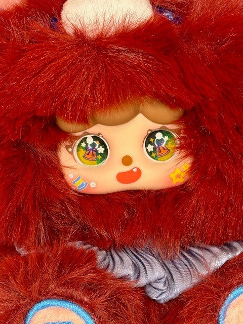 Migo Garden Cake House Peach Colored Fluff Christmas Bear Plush Blind Box