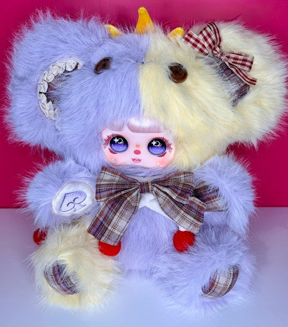 Mocici Rag Doll Adventure 800% Purple Yellow Bear Plush Figure New