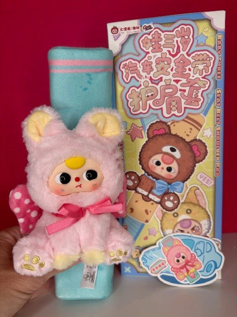 Baby Three BB3 Plush Seatbelt Shoulder Pad Cover — Choice of 8 Cute Animals