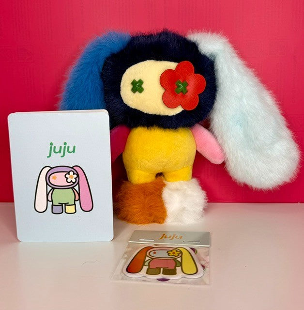 CJ Hendry Mismatched JUJU Pammy Plush Bag Charm Limited New