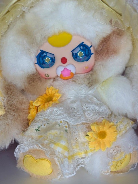 BabyThree BB3 Sun Blossom 400% Plush — Yellow Designer Blind Box Collectible