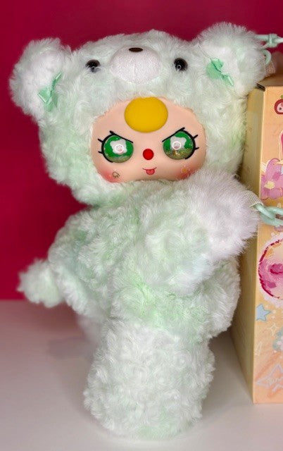 New Baby Three 400% Hugging Baby Backpack Plush Series - Green Bunny