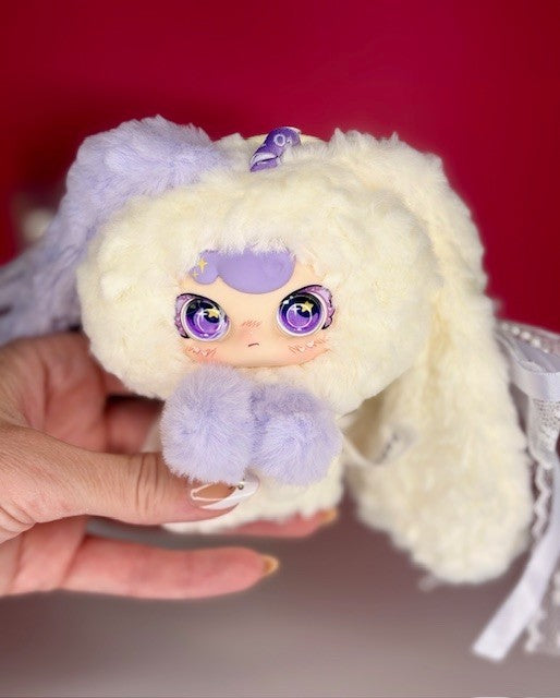 Zaza Soft Little Cloud Plush Bag Charm ~ Choice of 8 ~ Liquid Glitter Eyes NEW