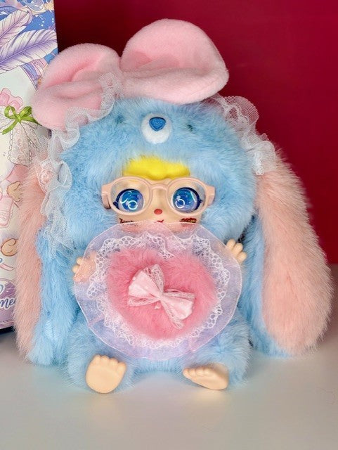 KEBIDOU Little Creamy Bunny Designer Plush Sea Salt Cloud Cheese Glasses Bunny