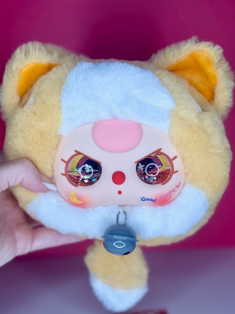 New Baby Three BB3 Fortune Cat AMERICAN SHORTHAIR Zipper Bag Confirmed Plush Toy