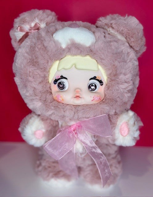 Nommi Good Night Bear 400% Accompany Dusty Pink Bear Plush Blind Box 14"