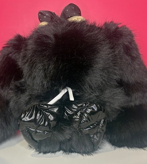 Baby Three Sugar Baby 400% V2 Hazelnut Dark Chocolate Custom Face Black Bunny