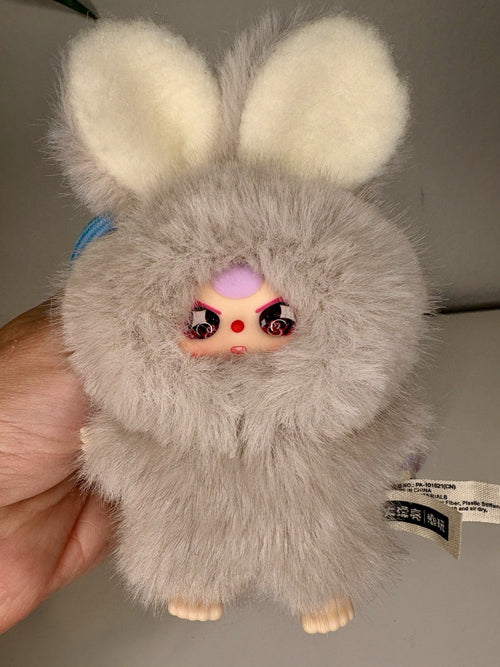 Baby Three BB3 Super Mini Bunny Plush  Letter E New Keychain Special Face