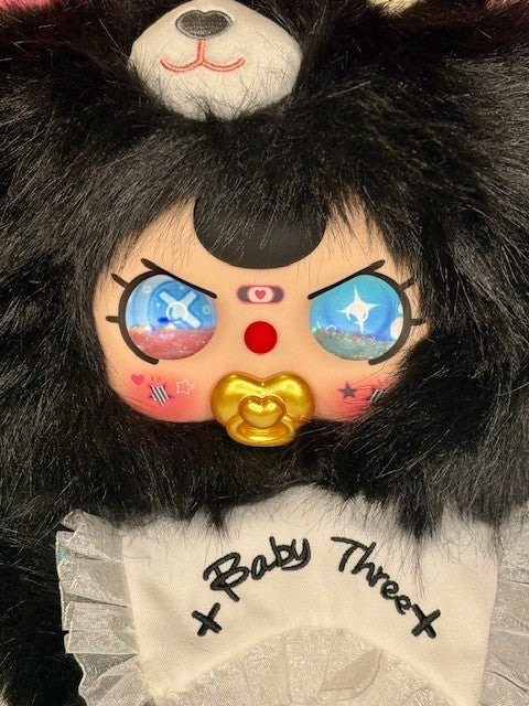 Baby Three Sugar Baby 400% V2 Hazelnut Dark Chocolate Custom Face Black Bunny