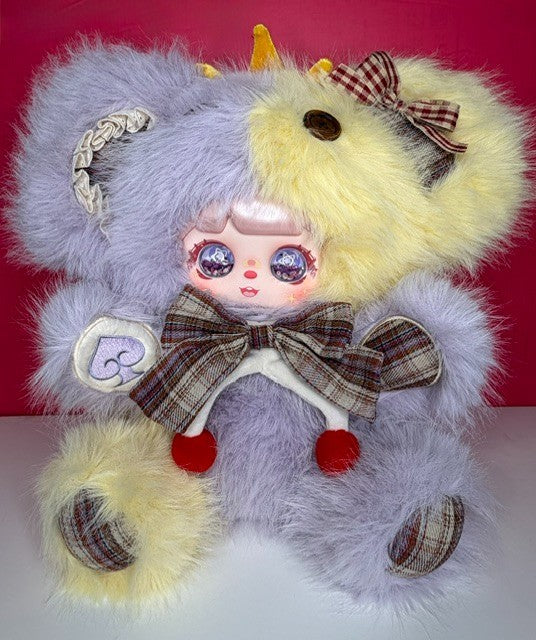 Mocici Rag Doll Adventure 800% Purple Yellow Bear Plush Figure New