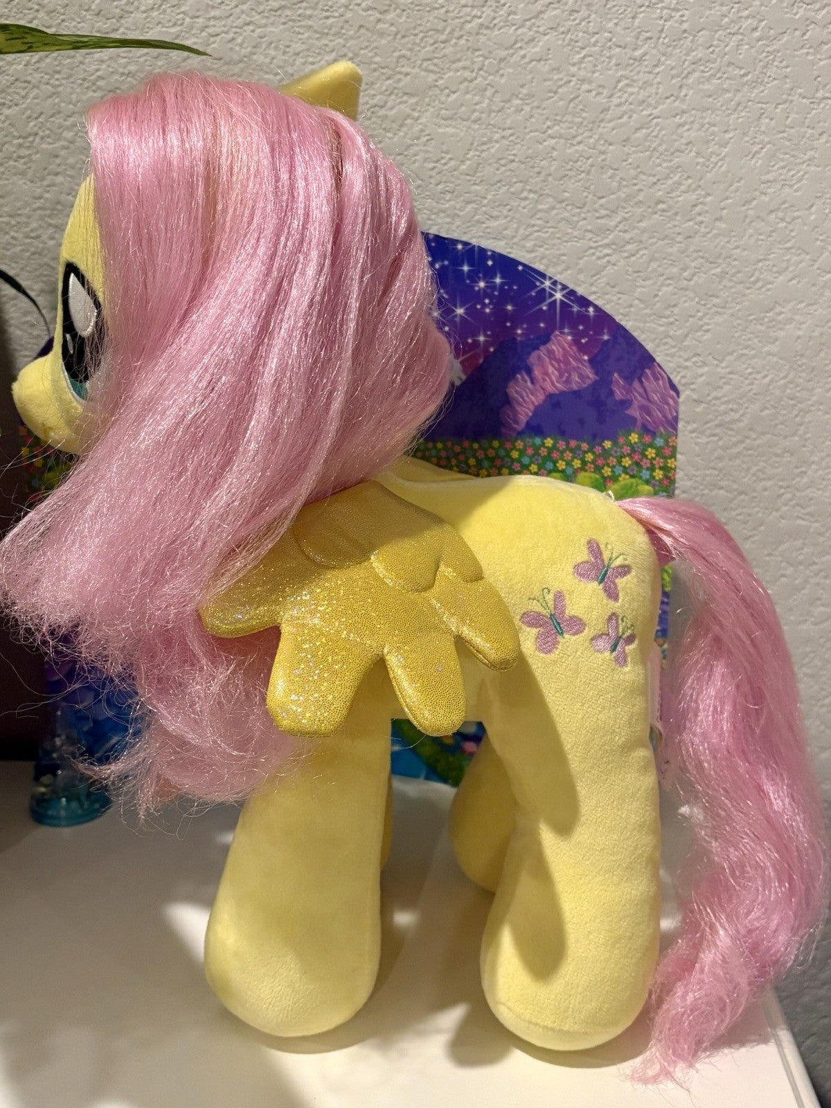 Build A Bear My Little Pony Fluttershy  16” Plush 2013 Glitter Wings BAB