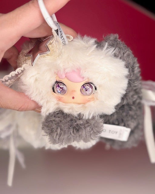 Zaza Soft Little Cloud Plush Bag Charm ~ Choice of 8 ~ Liquid Glitter Eyes NEW