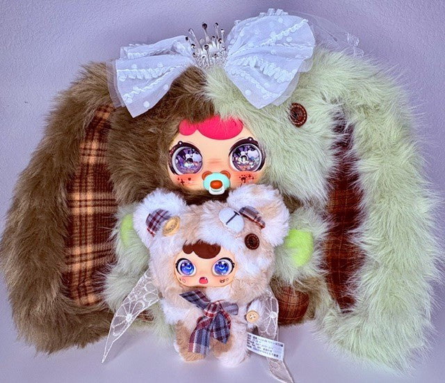 Zaza BB 800% Bexin Workshop Green Rabbit Surprise Mini Magnetic Paci Plush Doll