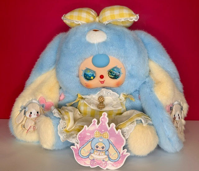 Baby Three BB3 Lily Rabbit Town V5 400% Yellow & Blue Bunny Plush New
