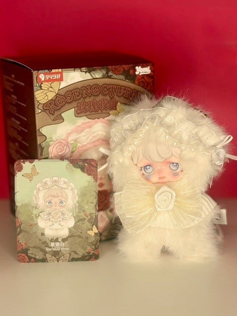 NEW Yomi Rose Nocturne V2 Star Silver White Plush | Designer Blind Box Keychain