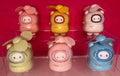 Assorted kawaii mini USB rechargeable character fans in pastel colors, on display