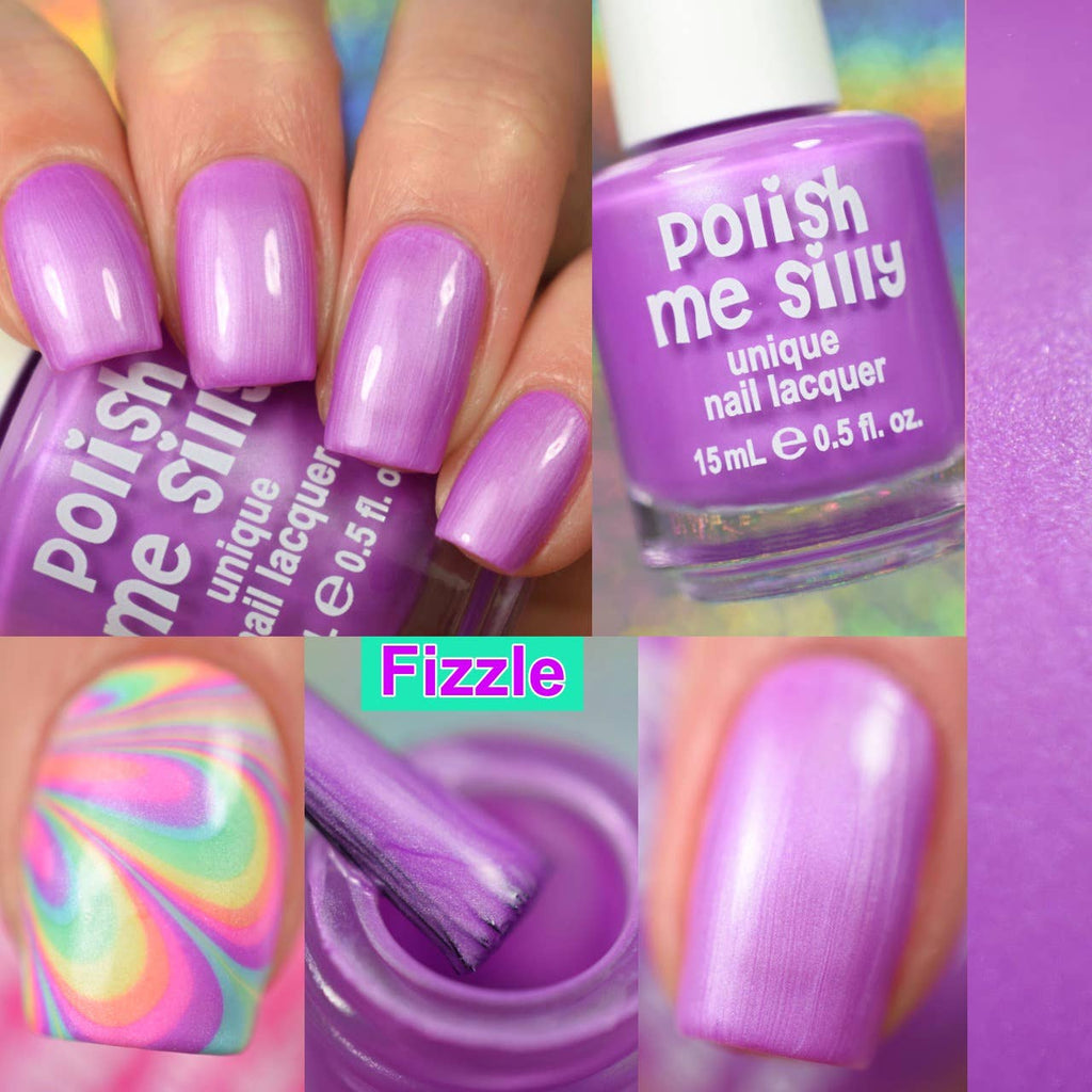 Fizzle Satin Purple Nail Polish - Bright Orchid Lacquer
