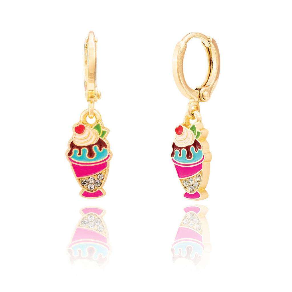 Sundae Sparkles Huggie Hoop Dangle Earrings for Kids