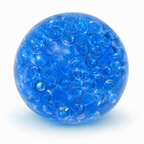 Blue gem crunch squishy stress ball with clear raised bubble texture