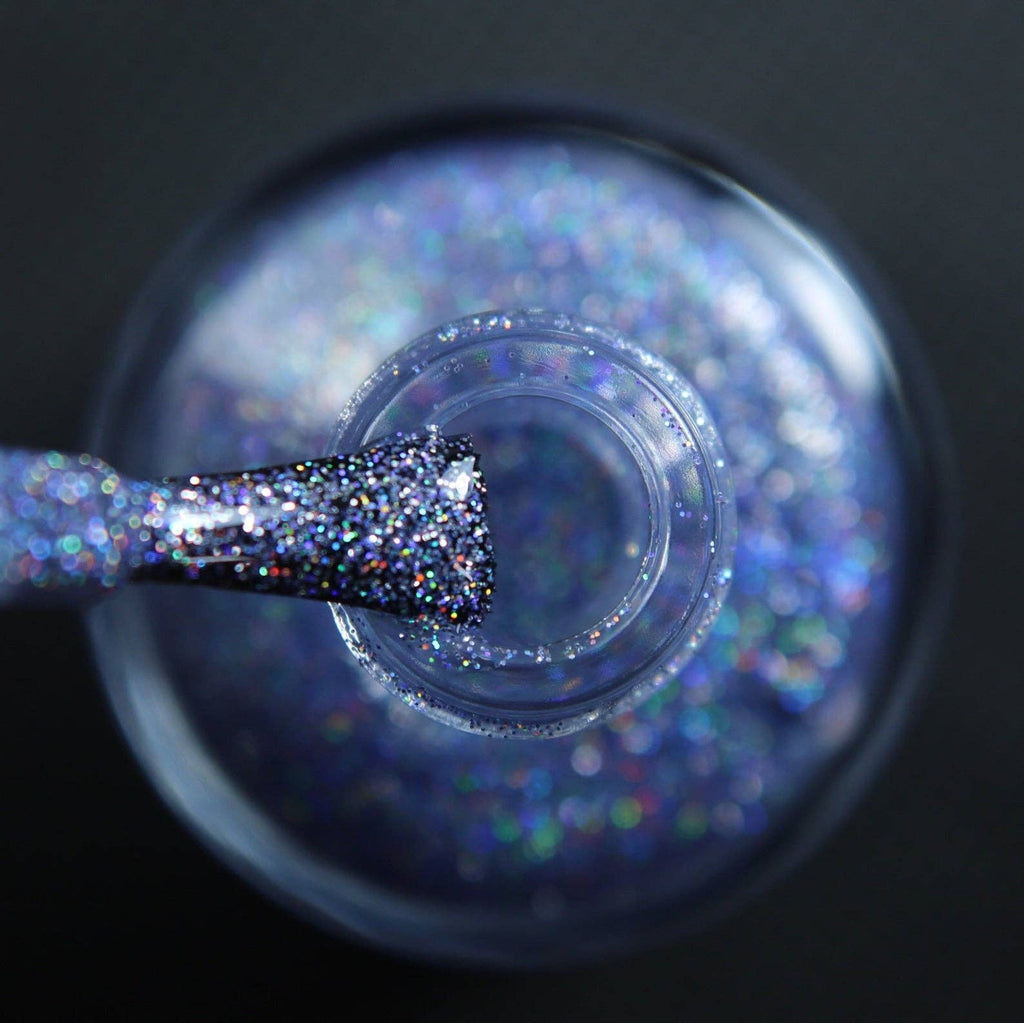 Purple Pizazz Holographic Glitter Nail Polish - Purple Rainbow Sparkle