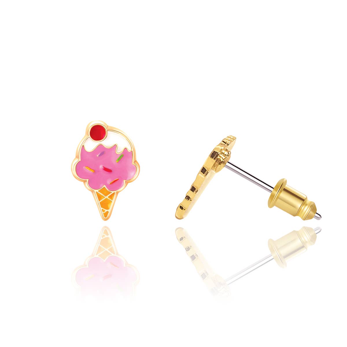 Ice Cream Dream Cutie Stud Earrings for Kids