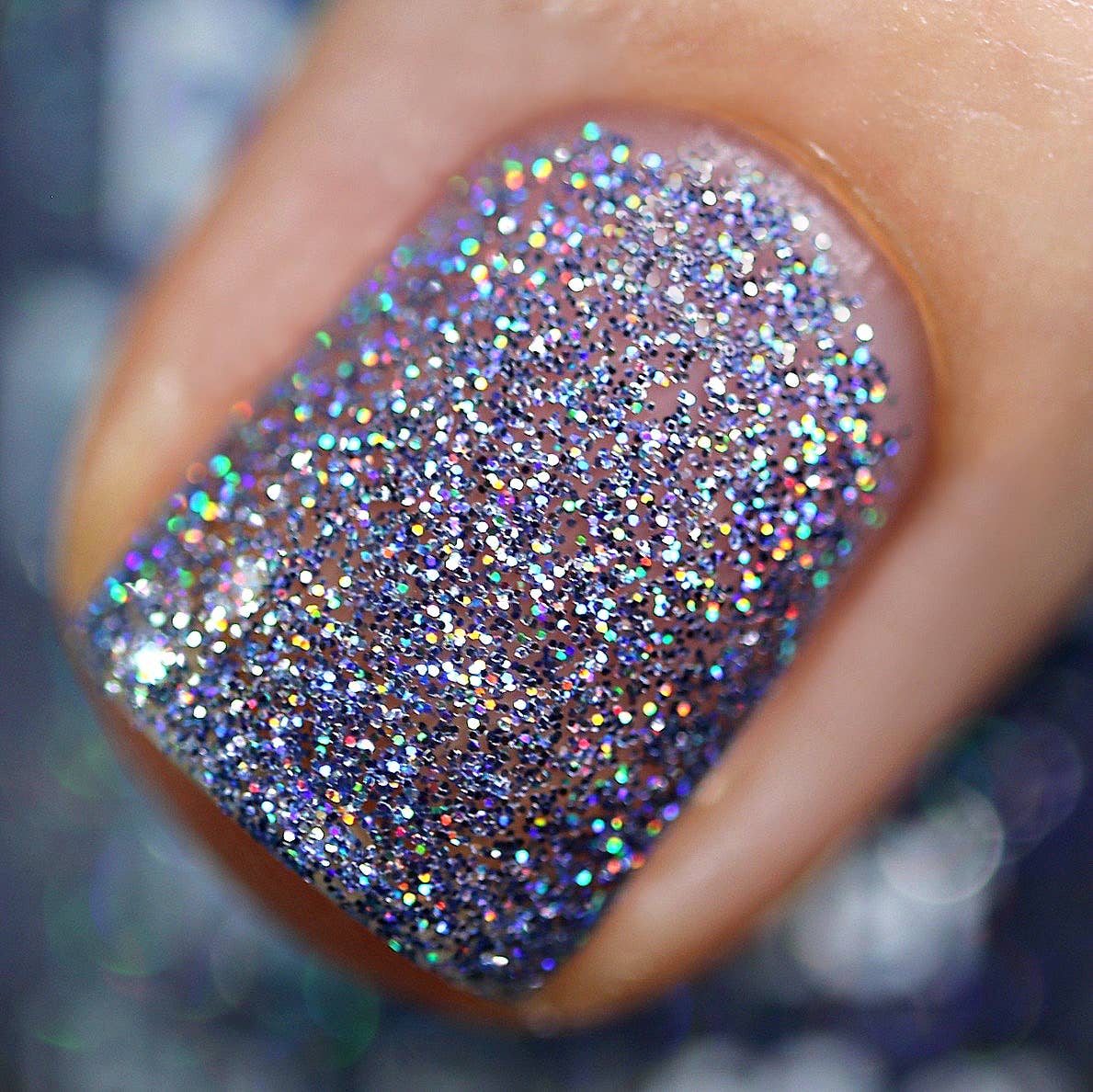 Purple Pizazz Holographic Glitter Nail Polish - Purple Rainbow Sparkle