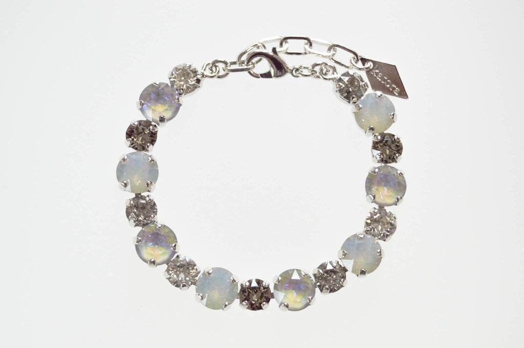 Moonstone Silver Swarovski Crystal Bracelet