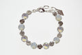 Moonstone Silver Swarovski Crystal Bracelet