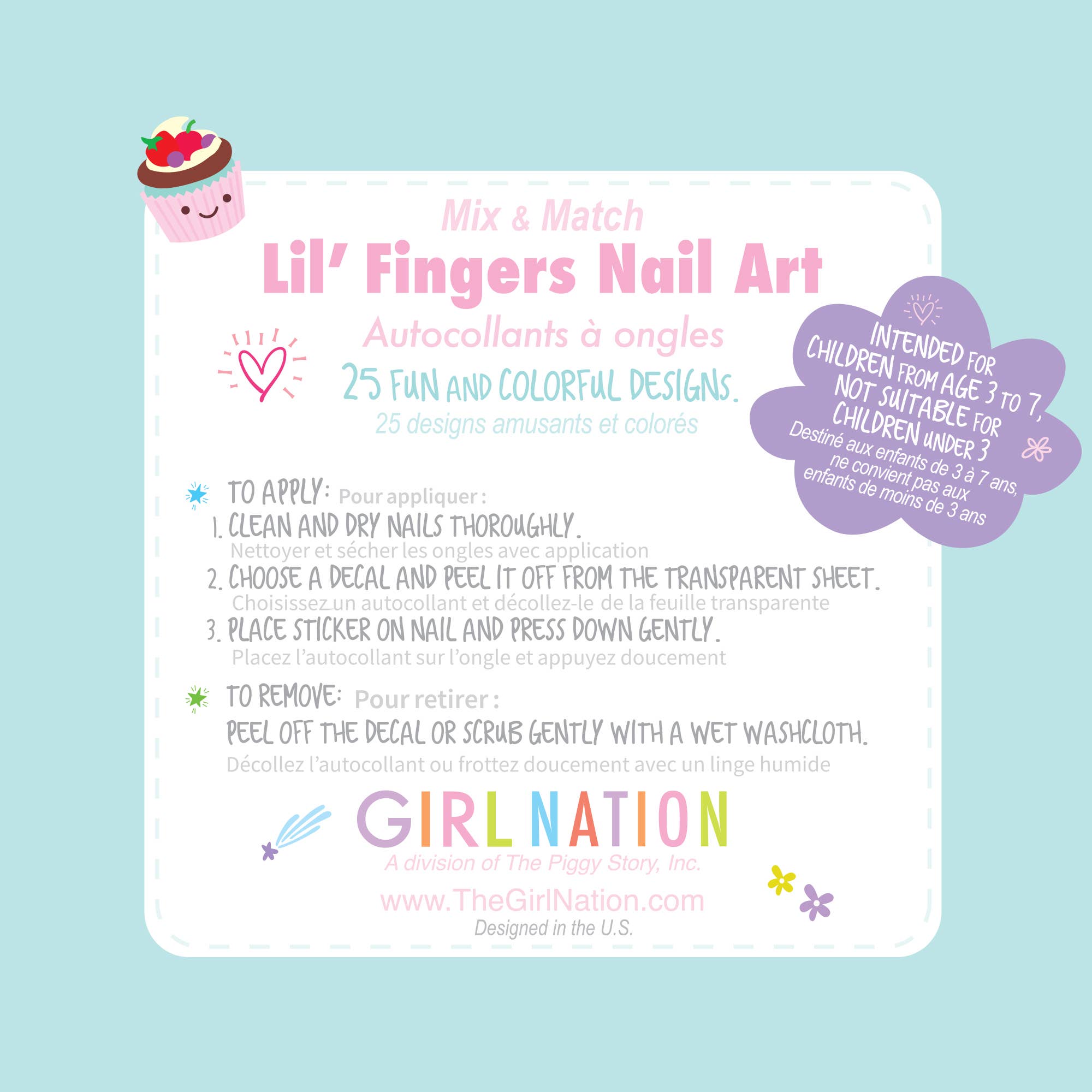 Sweet Shop Lil' Fingers Nail Art Stickers for Kids