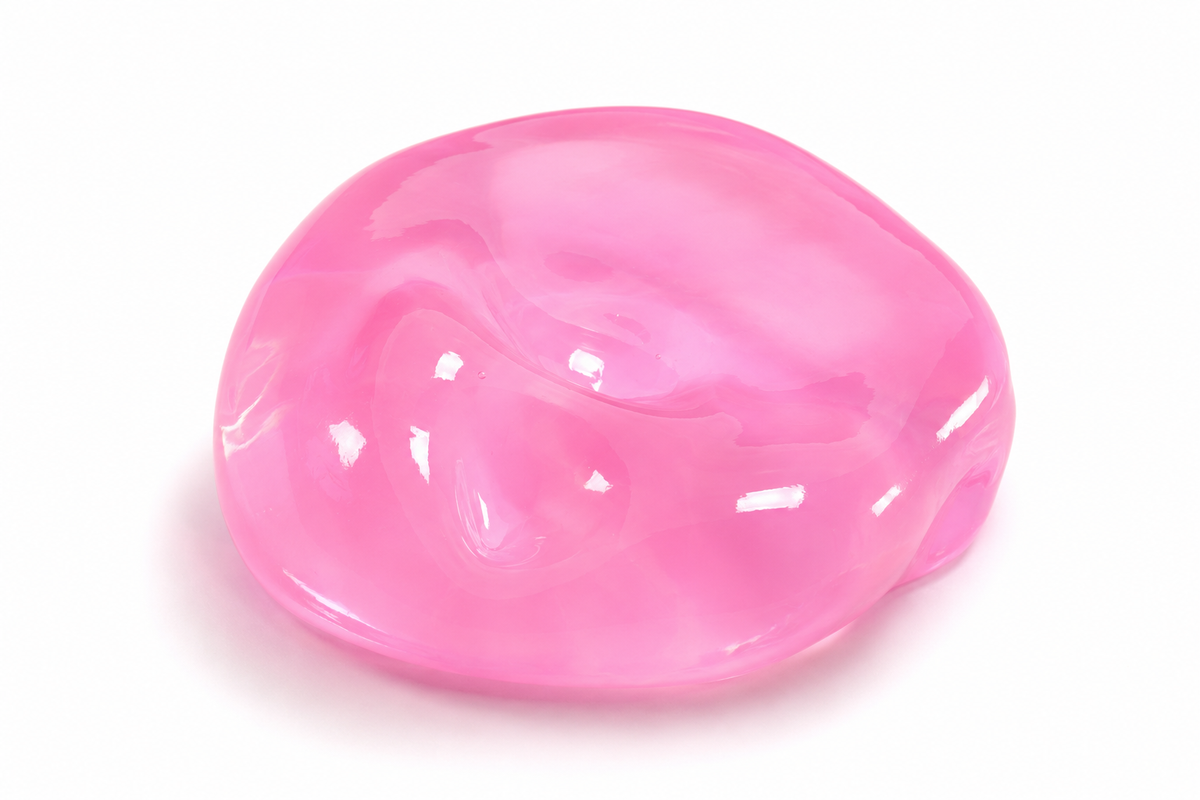 FEELZiES™ squishy putty balls, glossy pink moldable disc