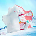 POPMART YUKI 400% figure in white and rainbow outer hood, cat face with exposed ribs