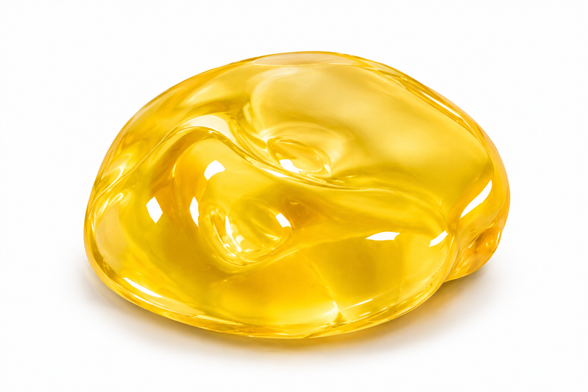 FEELZiES™ squishy putty balls, glossy yellow moldable disc