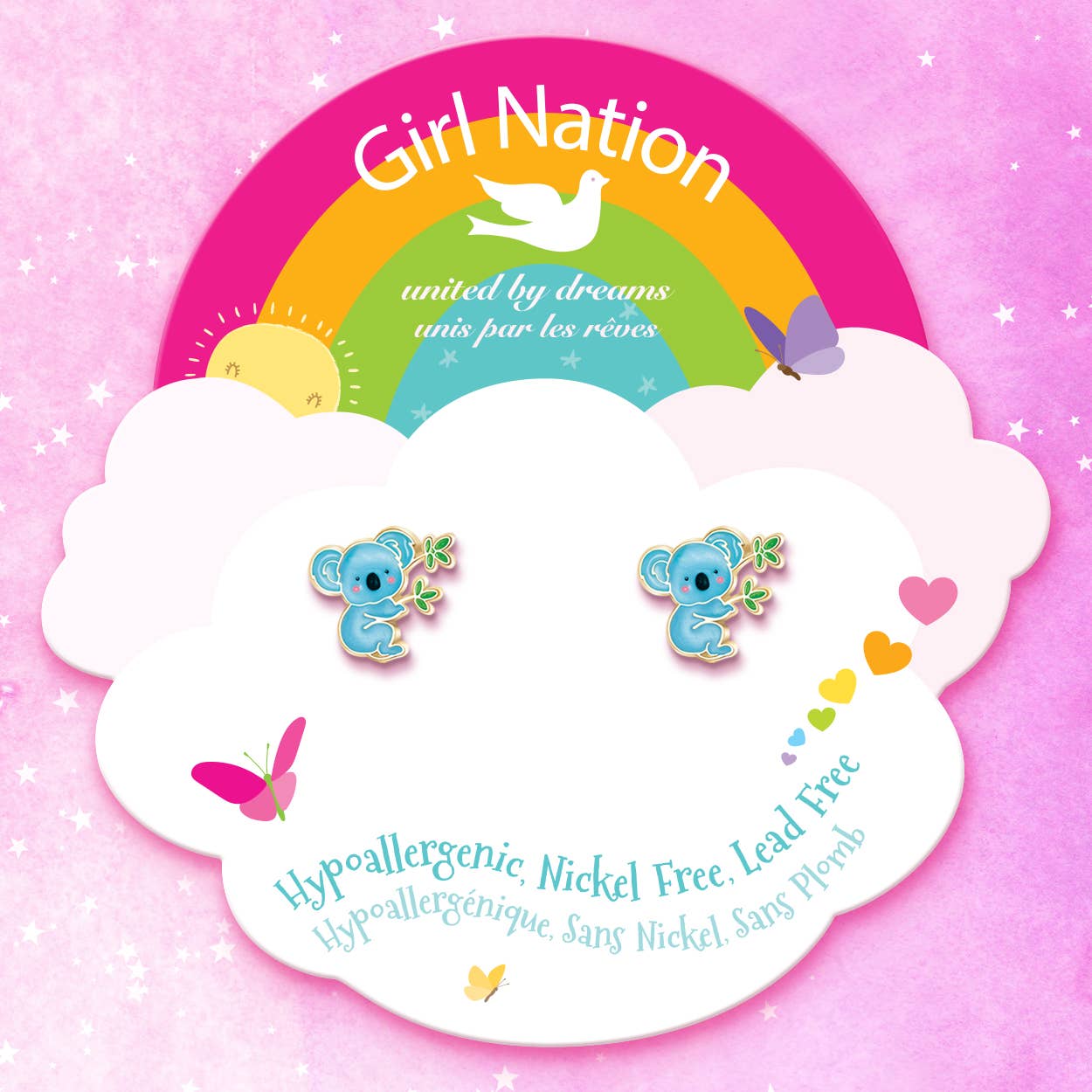 Cutie Koala Stud Earrings for Kids